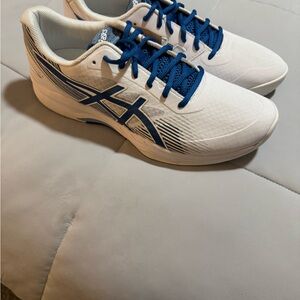 ASICS Men's Athletic Shoes in White and Blue